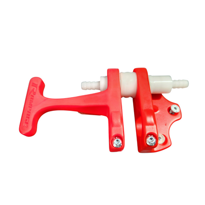 RamConnect Race Car Radio/Drink Connection Kit Rampage, showing connection of driver handle and car side flat mount