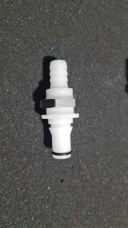Individual drink and coolsuit dry break fittings.