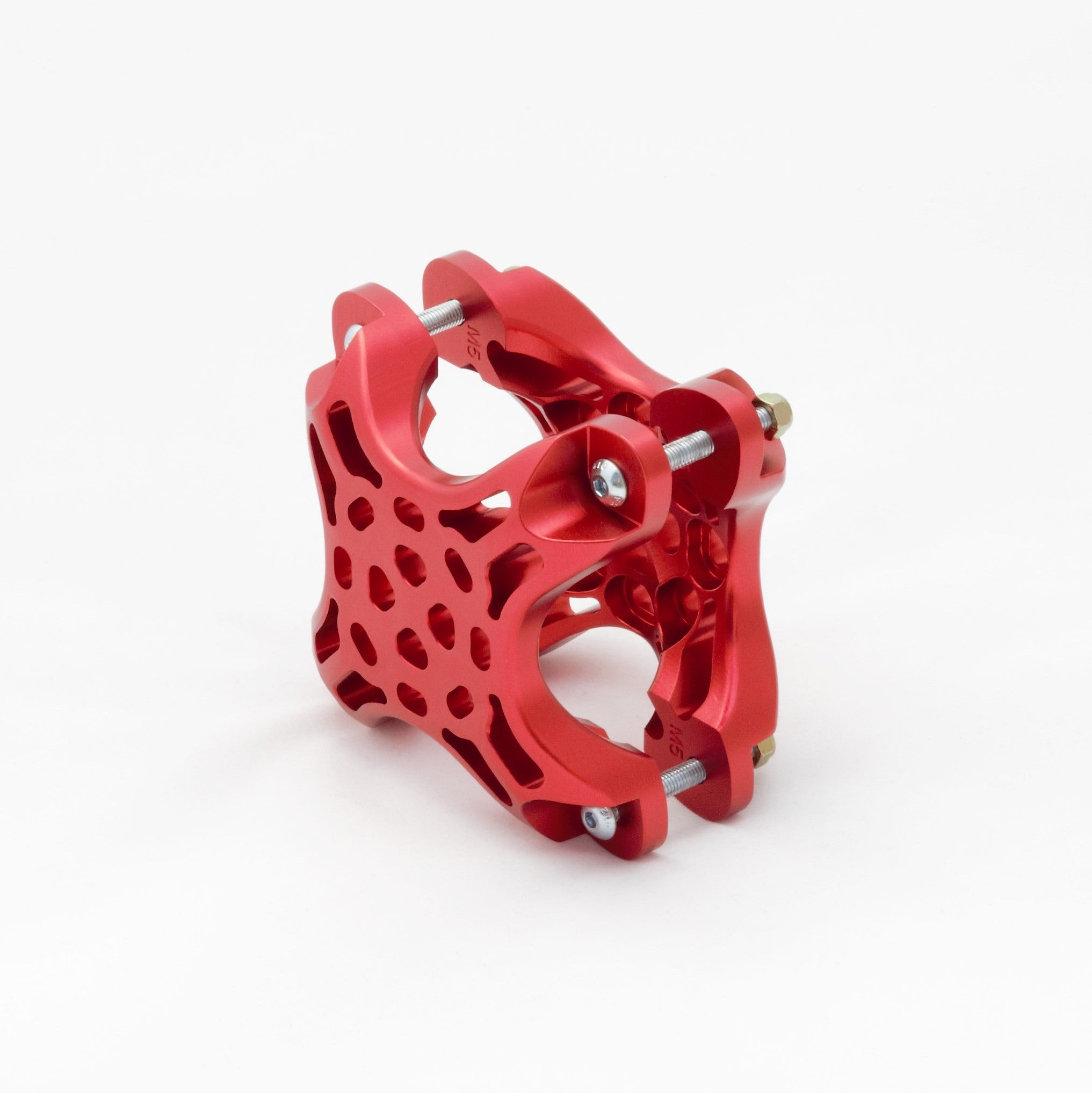 red aluminium 2 piece roll bar and flat mount